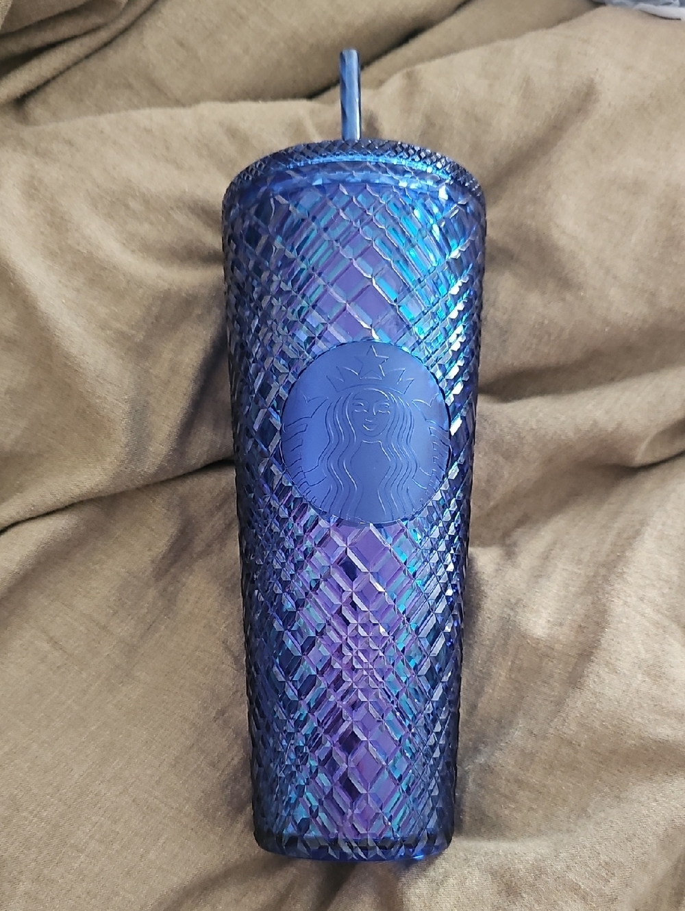 2022 Starbucks Holiday Azure Blue Jewel Studded Venti Cold Cup